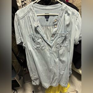 Light Blue Denim Women's Top